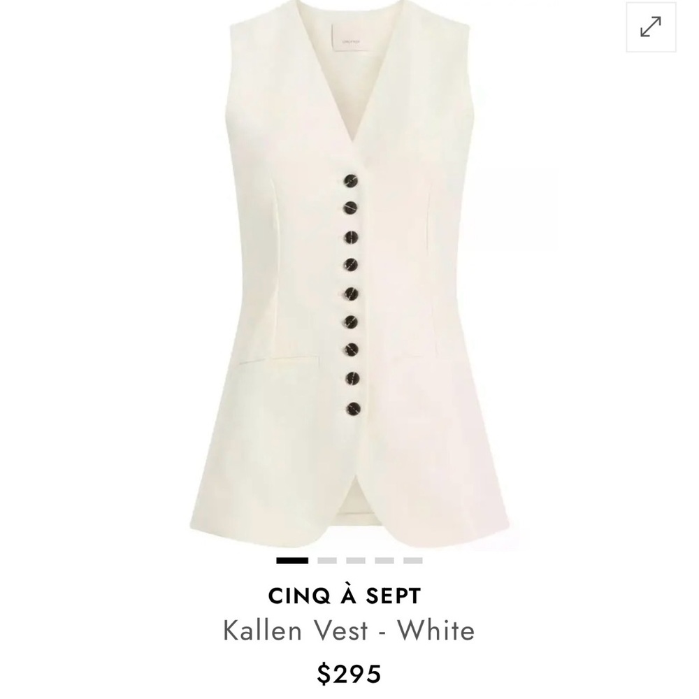 Cinq a Sept Kallen White Vest